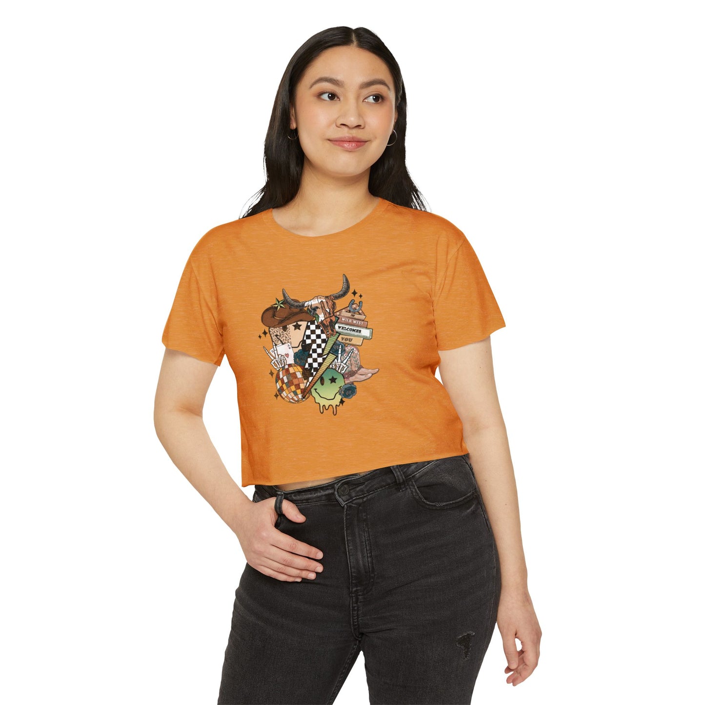 Retro Cowboy Crop Top